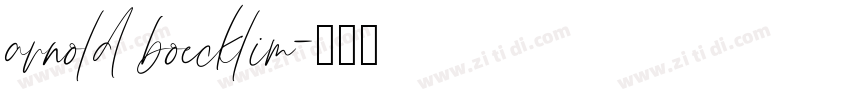 arnold boecklim字体转换